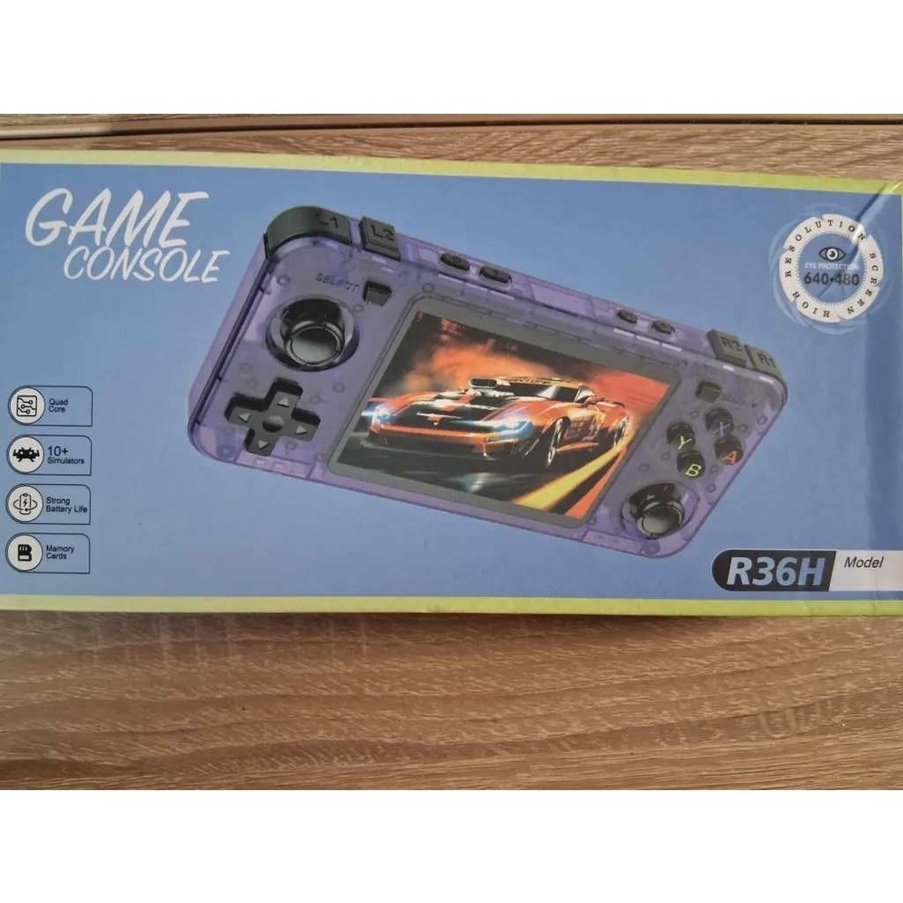 R36H Handheld Game Console Retro Video Game Player 3.5 Inch IPS Screen White